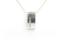 Pendentif Pendentif contemporain or blanc, diamants 58 Facettes B713