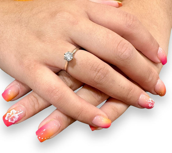 Bague 55 Bague solitaire en or blanc et diamant 58 Facettes 466001