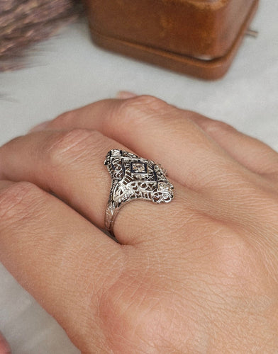 Bague 55.5 Bague or blanc diamants 58 Facettes 573