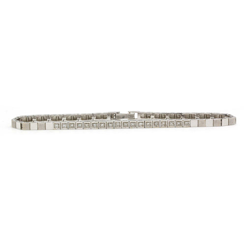 Bracelet Bracelet Semi-rigide - Or blanc et Diamants 58 Facettes 250310R