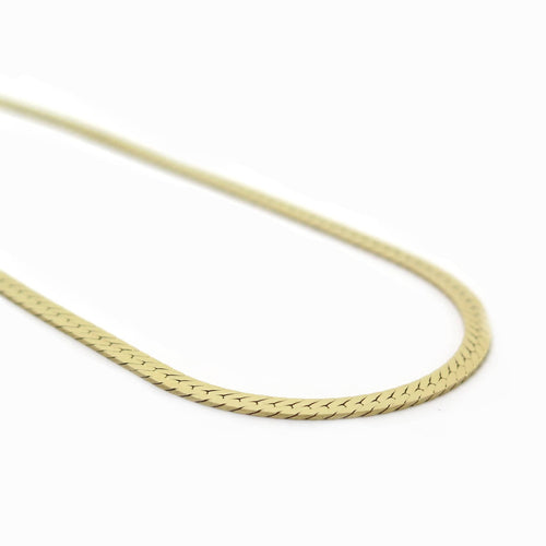 Collier Chaîne plate en or jaune 58 Facettes