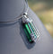 Pendentif Pendentif or blanc, Tourmaline Verte (+/-16 Ct) et diamants (+/-1 Ct) 58 Facettes