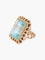 Bague Bague Ancienne Or Jaune Aigue-Marine 58 Facettes