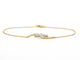 Bracelet Bracelet en or jaune avec diamants sertis en rang 58 Facettes 2361