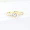 Bague 55 Solitaire en or jaune avec diamant taille brillant 58 Facettes 130003