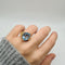 Bague 53 Bague or jaune 18 carats sertie d’une topaze bleue et diamants 58 Facettes
