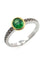 Bague Bague en or blanc et jaune, Tsavorite et diamant 58 Facettes 44257596