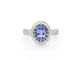 Bague 54 Bague en or blanc avec diamants et tanzanite 58 Facettes 2325