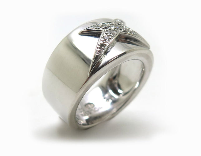 Bague MAUBOUSSIN - Bague Étoile Divine, or blanc et diamants 58 Facettes