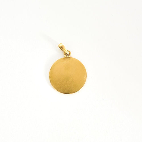 Pendentif AUGIS - Médaille d'Amour - Pendentif or jaune, diamants et rubis de sythèse 58 Facettes LEN1166