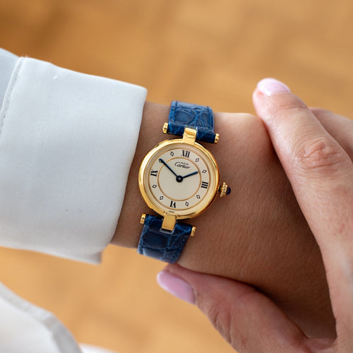 Cartier Must Vendôme - 金色圆形表盘 - SM 