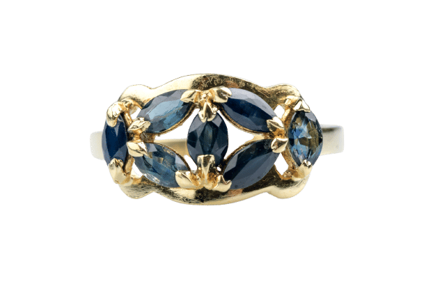 Bague 54 Bague or jaune, saphirs 1,12 ct 58 Facettes BGSACC1137-107