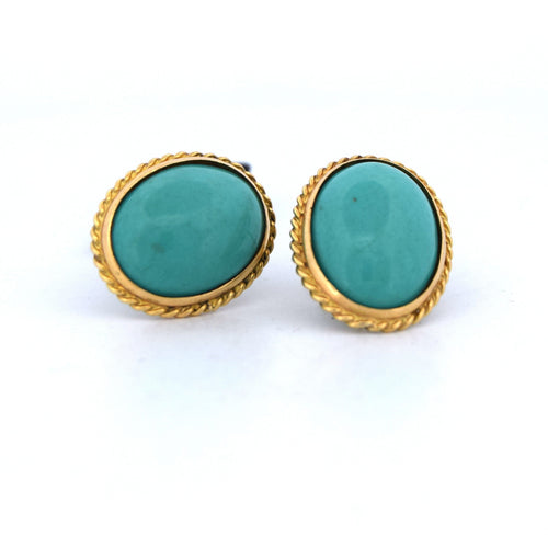 Boucles d'oreilles Orecchini vintage con turchese 58 Facettes