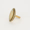Bague 53 Bague marquise en or jaune et or gris 18K, opale 58 Facettes DIN0097