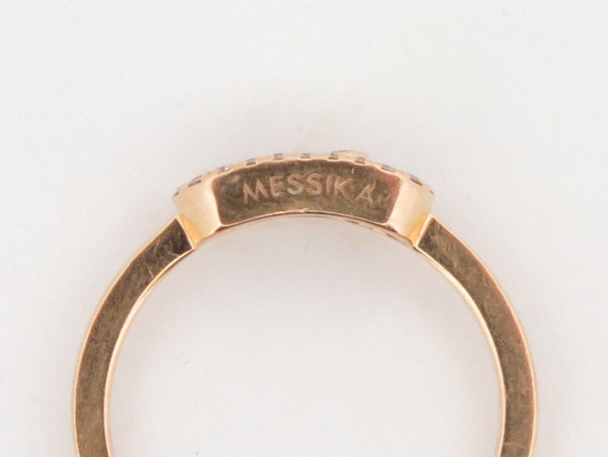Bague 47 bague MESSIKA move uno semi pavee 04705-pg or rose 18k & diamants t47 58 Facettes 272292
