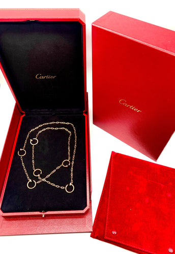 Collier Cartier - Collier sautoir Juste Un Clou pavé en or rose 18k et diamants 58 Facettes