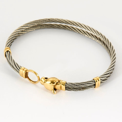 Katzenarmband aus Gelbgold