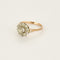 Bague 55 Bague marguerite diamants ancienne en or rose et blanc 58 Facettes LMB-292