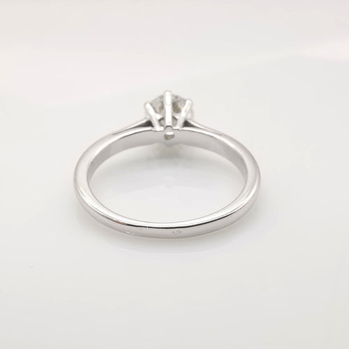 Bague 52 Bague solitaire Or blanc Diamant 58 Facettes