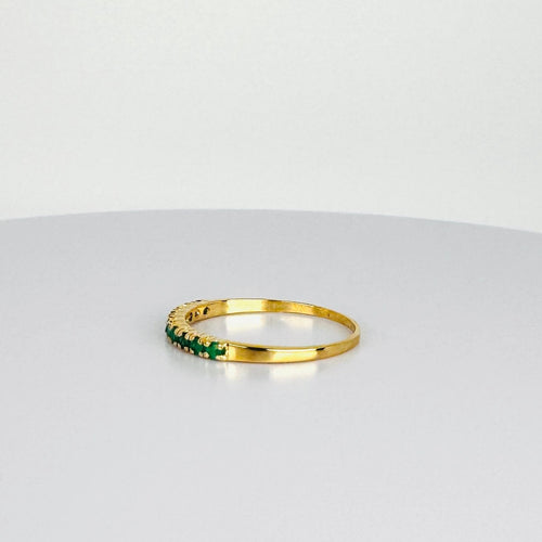 Bague 56 Bague en or jaune avec émeraudes 58 Facettes 2505016