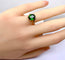 Bague 49 Bague en or blanc et tourmaline verte 58 Facettes AB614
