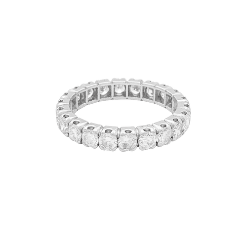 Bague 58 Bague alliance américaine platine et diamants. 58 Facettes 34667