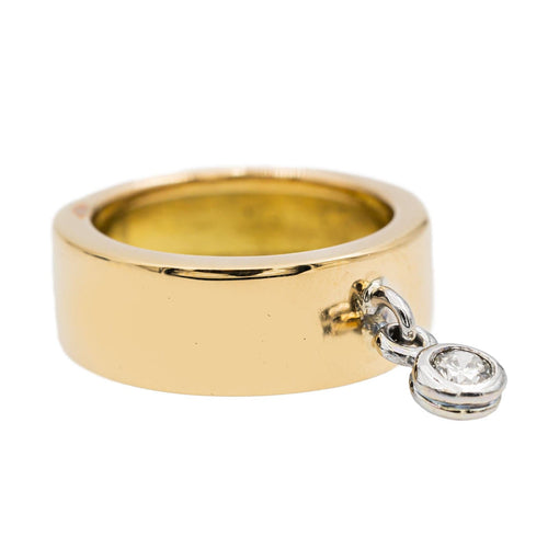 Bague 47.5 Bague Or jaune, Or blanc Diamant 58 Facettes 2697404CN