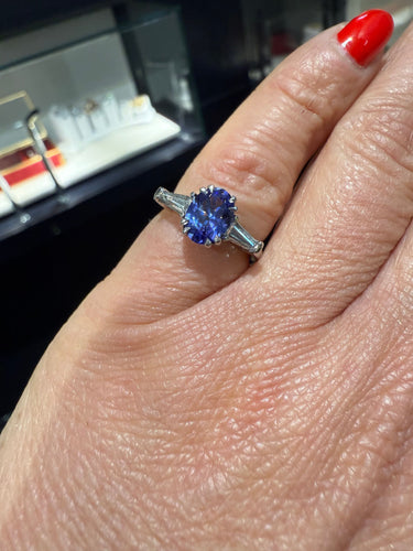 Bague 48 Bague Platine - Tanzanite et Diamants 58 Facettes 1.0002225/1