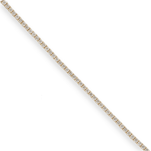 Bracelet Bracelet Ligne Tennis – Or Jaune 18k – 2.60 ct Diamants H-VS – 17 cm 58 Facettes FB10880