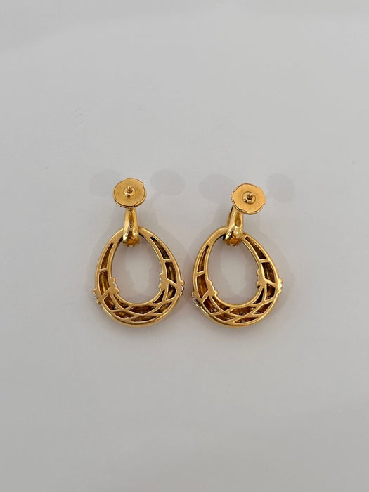 CARTIER - Ohrringe aus Diamant und Gelbgold