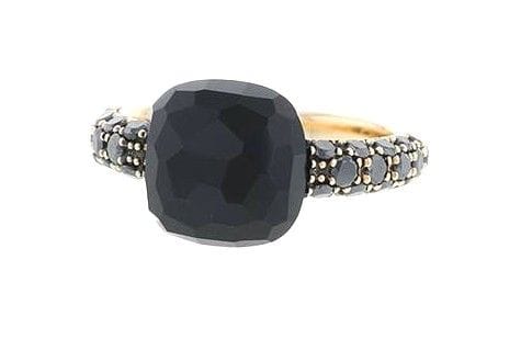 Bague Bague Pomellato Capri en or rose 18 carats avec onyx et diamants 58 Facettes 22049