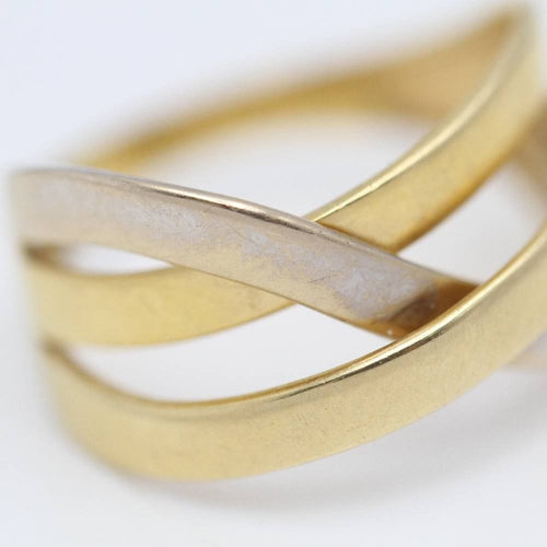 Bague 15 bague croix en or bicolore 58 Facettes E362347B