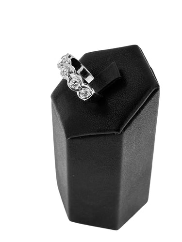 Bague 51.9 Bague en or blanc des diamants naturels 58 Facettes