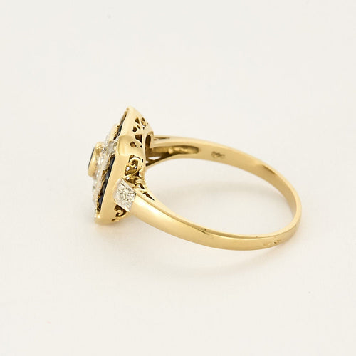 Bague 63,5 Bague en or deux tons, saphirs et diamants 58 Facettes B250577