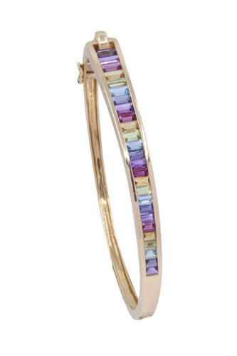 Bracelet GUY LAROCHE - Bracelet or jaune et pierres multicolores 58 Facettes 089171