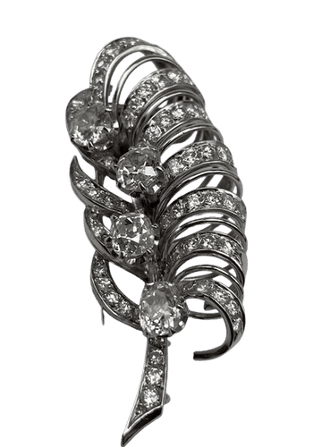 Broche Broche or blanc diamants 58 Facettes 250159