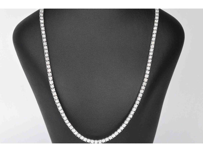 Collier Collier en or blanc avec diamants 58 Facettes 2033