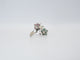 Bague 53 Bague fleurs or blanc rubis émeraudes 58 Facettes 5196