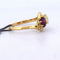 Bague 55 Bague en or jaune 18 carats, rubis et diamants 58 Facettes