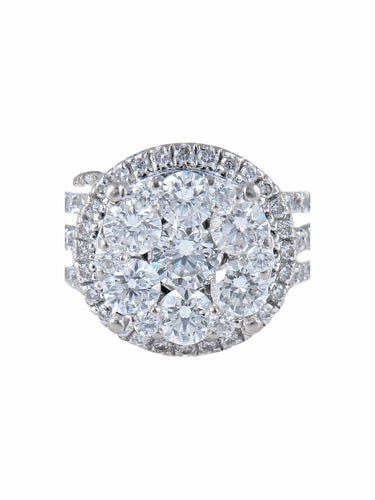 Bague Bague or blanc et diamants 58 Facettes 2063