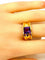 Bague 53 Bague or jaune améthyste carrée 58 Facettes AB341