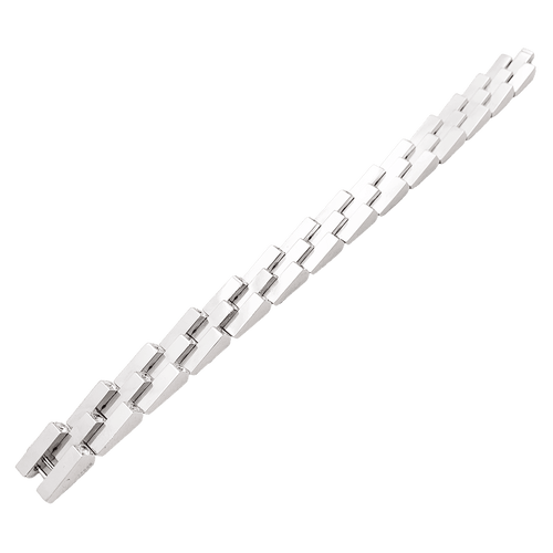 Bracelet Bracelet Vintage Boucheron, "Crémaillère", platine, diamants. 58 Facettes 34542