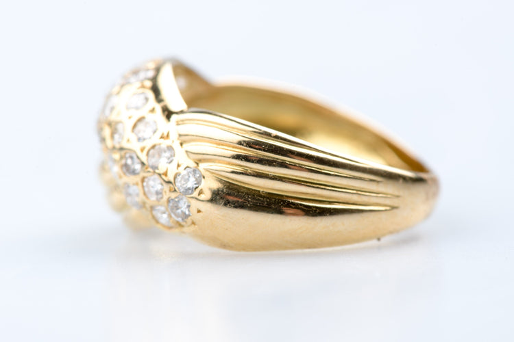 Bague 51 Bague en or jaune pavée de diamants 0,40 ct 58 Facettes BG31300540-107