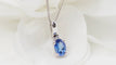Collier Collier en or blanc, tanzanite et diamants 58 Facettes 32628