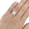Bague 49 Bague fleur en or blanc et platine sertie de diamants. 58 Facettes 34870