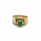 Bague 54 Bague Jonc 2 Ors Emeraude Diamants 58 Facettes