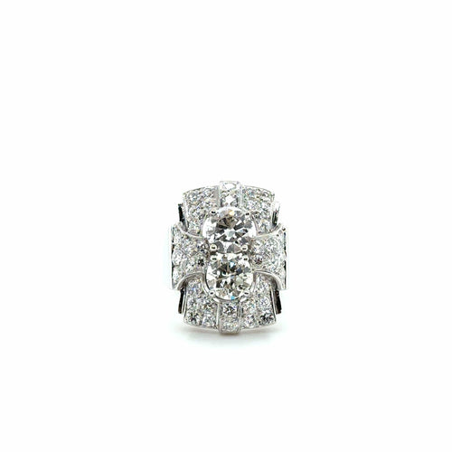 Bague 56 Art déco - Bague platine - diamants 3,72 carats 58 Facettes 1.0000795/5