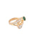 Bague 50 Bague toi et moi, or jaune, émeraude et diamants 58 Facettes