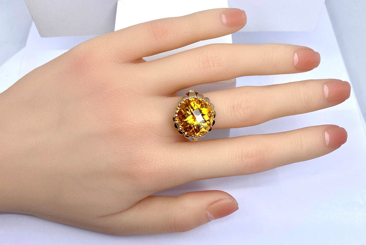 Bague 53 Bague en or jaune, topaze 58 Facettes AB595bis