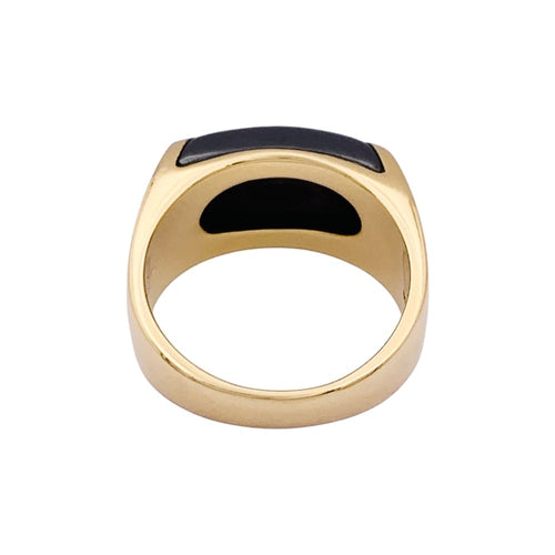 Bague 51 Bague Bulgari, "Tronchetto", or jaune et hématite. 58 Facettes 35004